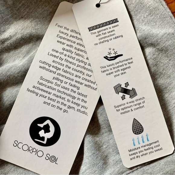 NEW Scorpio Sol Cropped Sweatshirt Super Soft Activewear Yoga Gray Size S - Picture 8 of 8